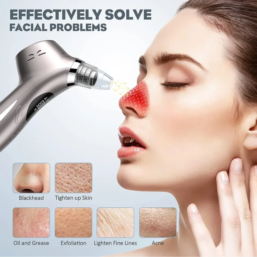 Blackhead Remover Pore Vacuum, USB Rechargeable Acne Cleaner - Picture 4 of 7